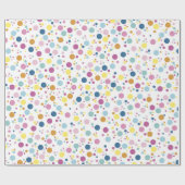 Farbiges Polka Dots Muster Geschenkpapier (Flach)