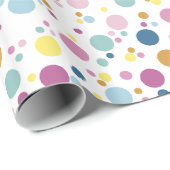 Farbiges Polka Dots Muster Geschenkpapier (Rolleneckpunkt)