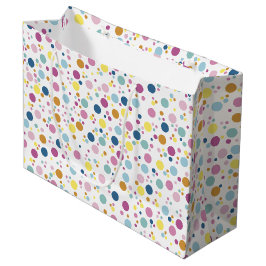 Farbiges Polka Dots Muster Große Geschenktüte