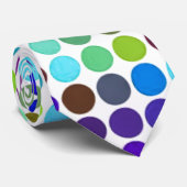 Farbiges Polka Dots Muster Krawatte (Gerollt)