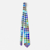 Farbiges Polka Dots Muster Krawatte (Rückseite)