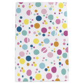 Farbiges Polka Dots Muster Mittlere Geschenktüte (Vorderseite)