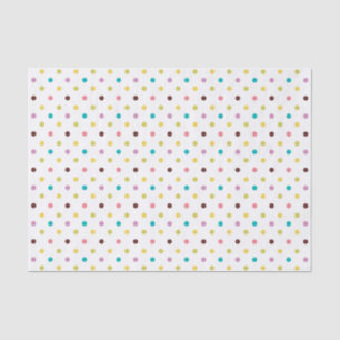 Farbiges Polka Dots Muster Seidenpapier