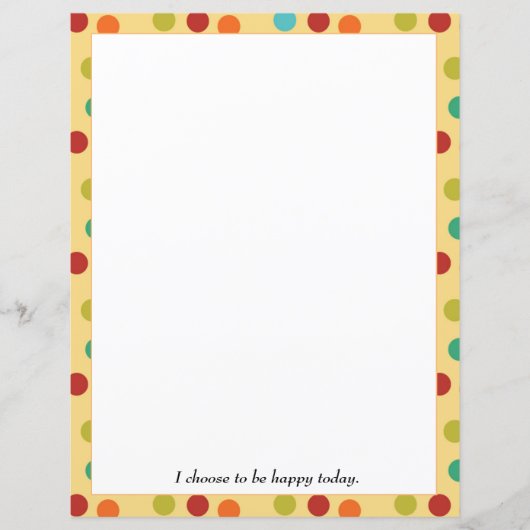 Farbiges Polka Dots Papier (Vorderseite)