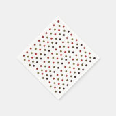 Farbiges Polka Dots Pattern Party Serviette (Ecke)