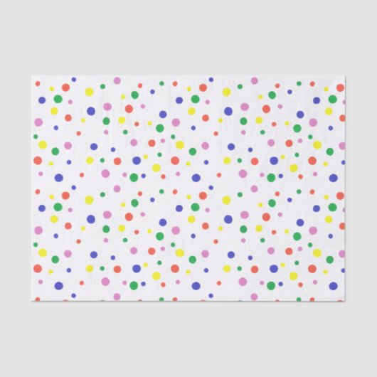 Farbiges Polka Dots Tissue Paper Seidenpapier (Vorderseite)
