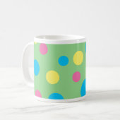 Farbiges Polka-Punktmuster Kaffeetasse (Vorderseite Links)