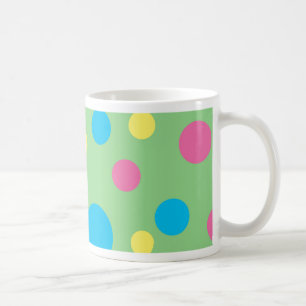 Farbiges Polka-Punktmuster Kaffeetasse
