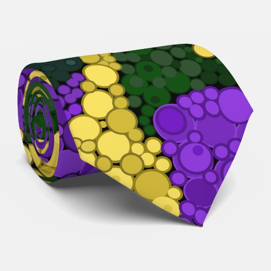 Farbiges Polka-Punktmuster Krawatte (Gerollt)