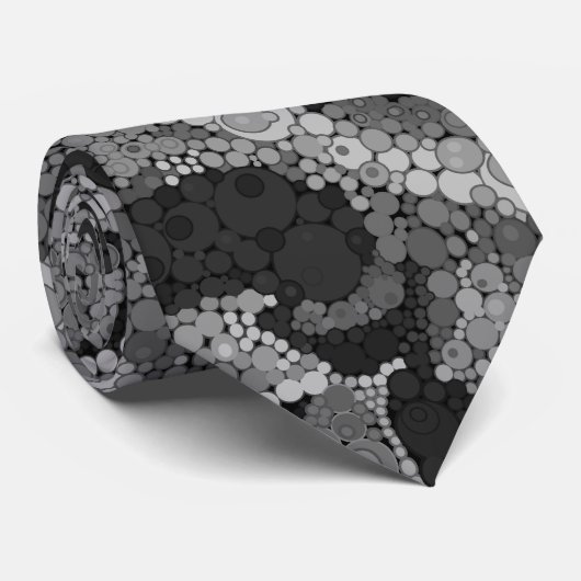 Farbiges Polka-Punktmuster Krawatte (Gerollt)