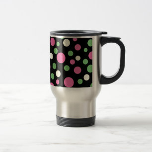 Farbiges Polka-Punktmuster Reisebecher