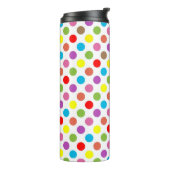 Farbiges Polka-Punktmuster Thermosbecher (Nach links gedreht)