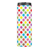 Farbiges Polka-Punktmuster Thermosbecher (Rückseite)