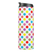 Farbiges Polka-Punktmuster Thermosbecher (Nach rechts gedreht)