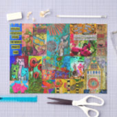 Farbiges Pop Art Mixed Media Tissue Paper Seidenpapier (Handwerk)