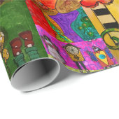 Farbiges Pop Art Mixed Media Wrapping Paper Geschenkpapier (Rolleneckpunkt)