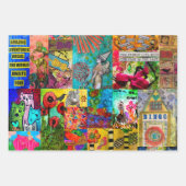 Farbiges Pop Art Mixed Media Wrapping Paper Geschenkpapier Set (Vorderseite 2)
