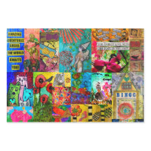 Farbiges Pop Art Mixed Media Wrapping Paper