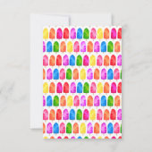 Farbiges Popsicle Ice Lololly Muster Dankeskarte (Rückseite)