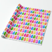 Farbiges Popsicle Ice Lololly Muster Geschenkpapier (Ungerollt)