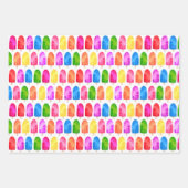 Farbiges Popsicle Ice Lololly Muster Geschenkpapier Set (Vorderseite)