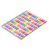 Farbiges Popsicle Ice Lololly Muster Notizblock (Linke Seite)