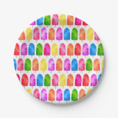 Farbiges Popsicle Ice Lololly Muster Pappteller (Vorderseite)