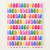 Farbiges Popsicle Ice Lololly Muster Planer (Rückseite)