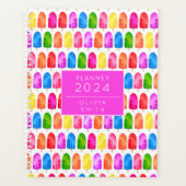 Farbiges Popsicle Ice Lololly Muster Planer (Vorderseite)