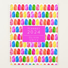 Farbiges Popsicle Ice Lololly Muster Planer