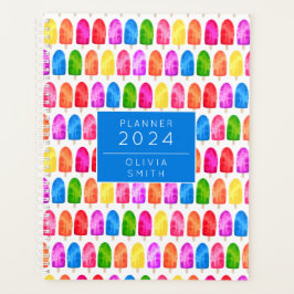 Farbiges Popsicle Ice Lololly Muster Planer