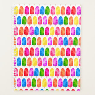 Farbiges Popsicle Ice Lololly Muster Planer