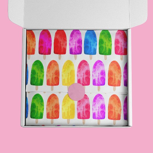 Farbiges Popsicle Ice Lololly Muster Seidenpapier