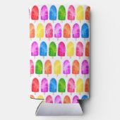 Farbiges Popsicle Ice Lololly Muster Selters Dosenkühler (Rückseite)