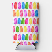 Farbiges Popsicle Ice Lololly Muster Selters Dosenkühler (Vorderseite)