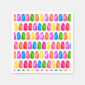 Farbiges Popsicle Ice Lololly Muster Serviette (Vorderseite)
