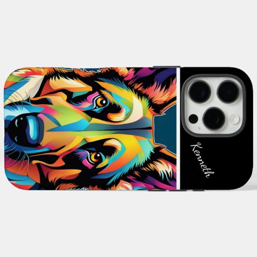 Farbiges Portrait Case-Mate iPhone Hülle (Rückseite (Horizontal))