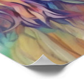 Farbiges Portrait der Digitalen Kunst, Niedlicher  Poster (Ecke)