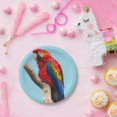 Farbiges Portrait-Foto Pappteller (Party)