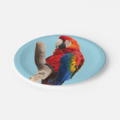 Farbiges Portrait-Foto Pappteller (Schrägansicht)