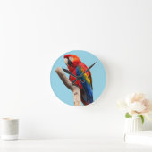 Farbiges Portrait-Foto Runde Wanduhr (Zuhause)