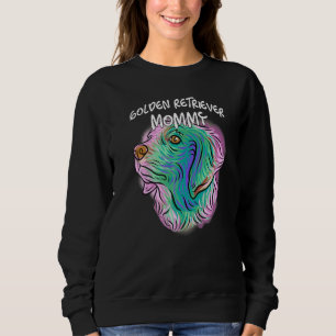 Farbiges Portrait Golden Retriever Hund Mama Mutte Sweatshirt