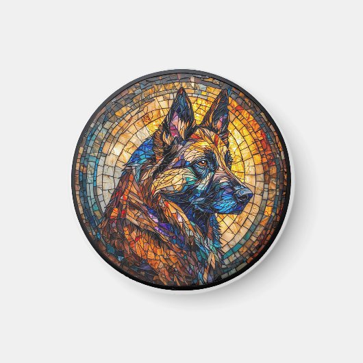 Farbiges Portrait Magnet (Vorne)