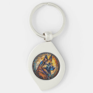 Farbiges Portrait Schlüsselanhänger