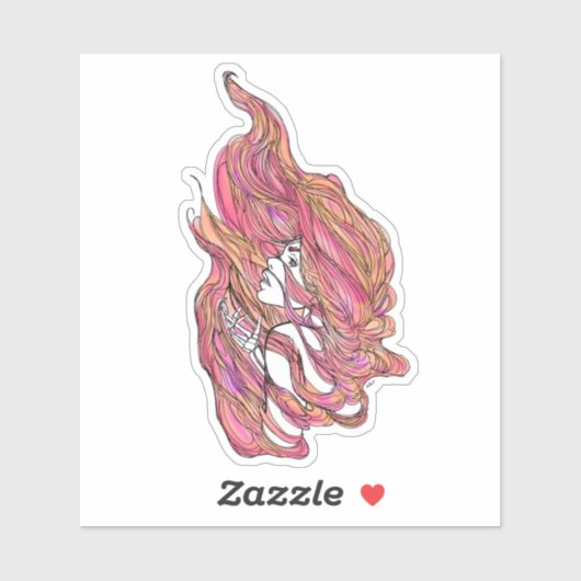 Farbiges Portrait Vinyl Sticker (Blatt)