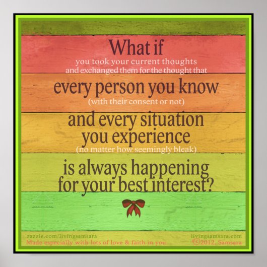 Farbiges Poster "Was wäre, wenn...das beste Intere (Vorne)