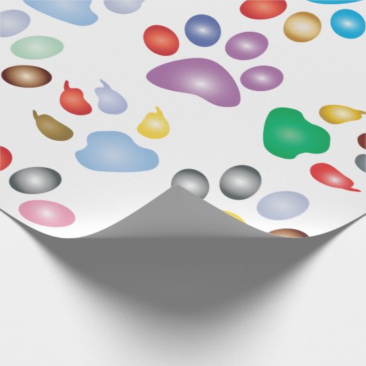 Farbiges Prismentier Geschenkpapier (Ecke)