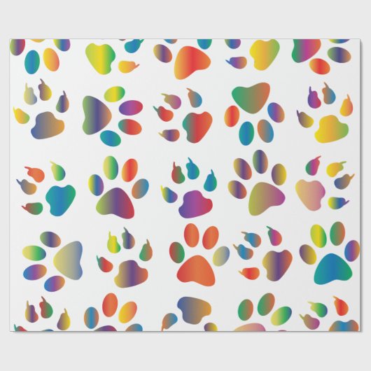 Farbiges Prismentier Geschenkpapier (Flach)