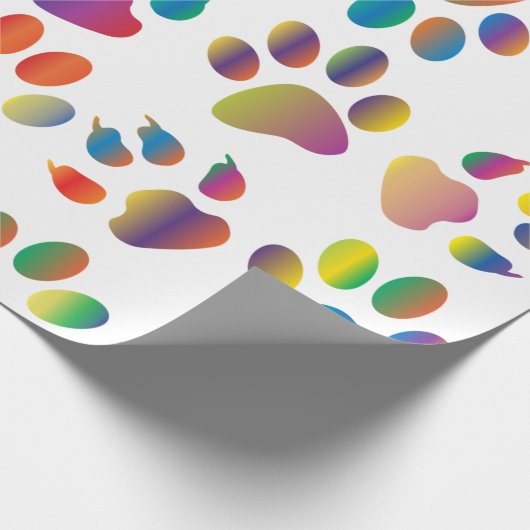 Farbiges Prismentier Geschenkpapier (Ecke)