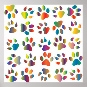 Farbiges Prismentier Poster